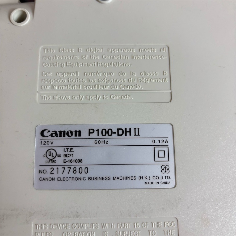 Canon P100-DH II Desktop Printing Calculator Adding Machine 12-Digit - Picture 5 of 9